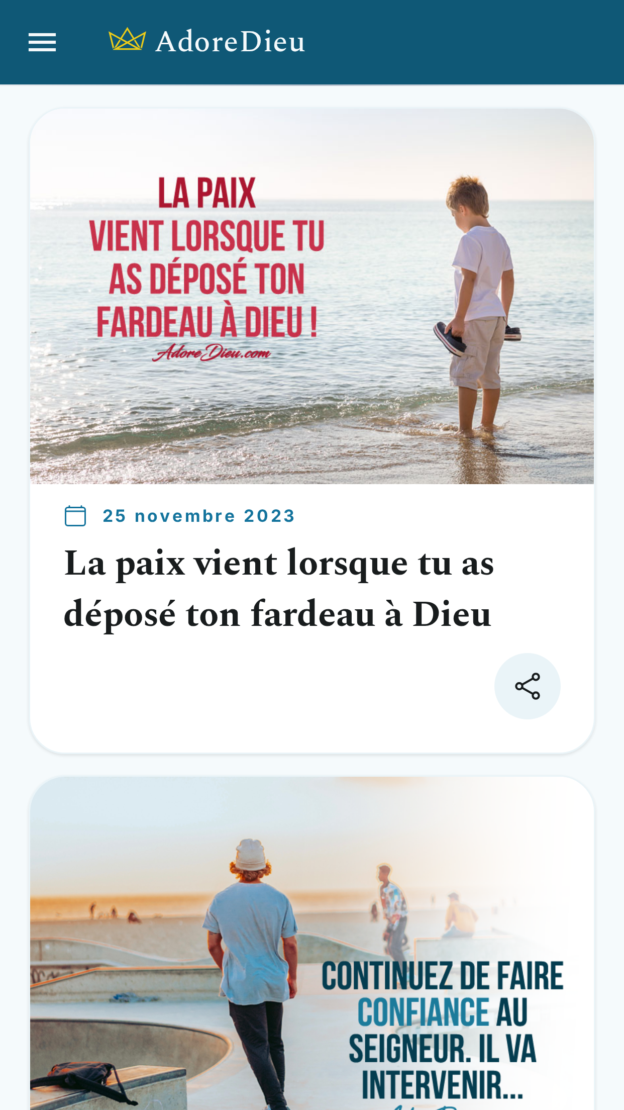 Écran des images du jour