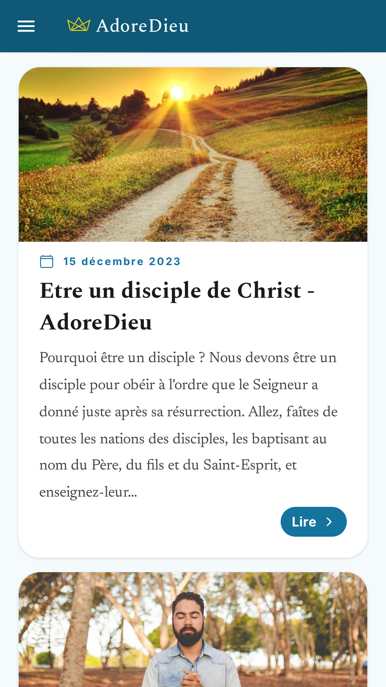 Écran des pensées du jour